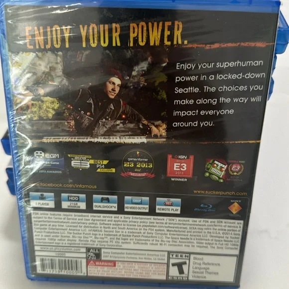 New in box in famous second son PS4 game